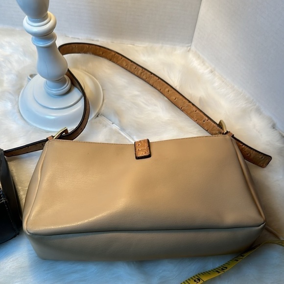 Handbags - Mandani, vintage taupe simulated leather beautiful shoulder purse